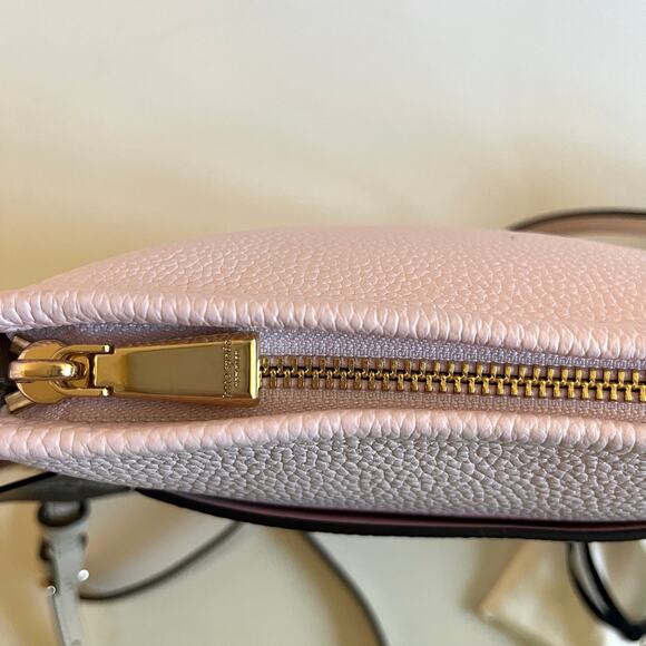 KATE SPADE + DUST BAG, Ava Color Block, Pebbled Leather Crossbody, Shimmer Pink - Picture 6 of 12